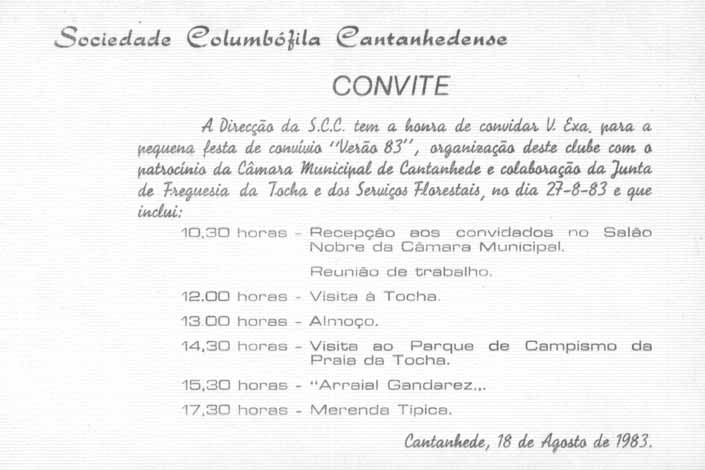 Convite - Arraial Gandarez 1983